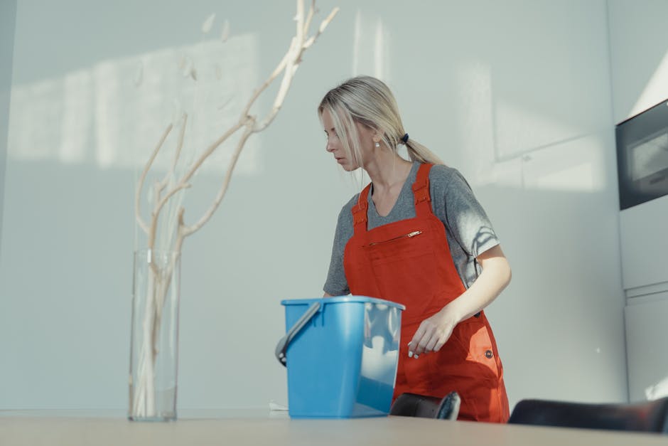 Friendly professional house cleaner